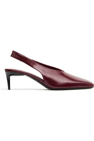St Agni Square Toe Slingback Leather Pumps - - IT 37 - Moda Operandi