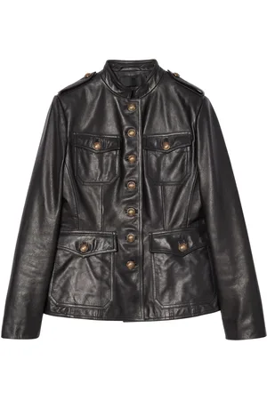 NILI LOTAN Geraldine Pocket-Detailed Leather Jacket - - S - Moda Operandi