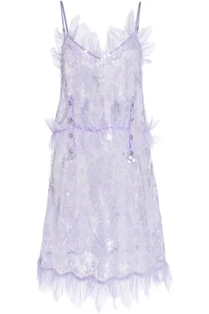 Bottega Veneta Sequined Lace Midi Dress - - IT 40 - Moda Operandi