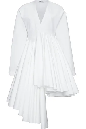 Alaïa Asymmetric Cotton Mini Wrap Dress - - FR 34 - Moda Operandi