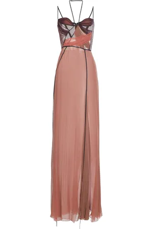Nensi Dojaka Mae Draped Silk Corset Gown - - M - Moda Operandi