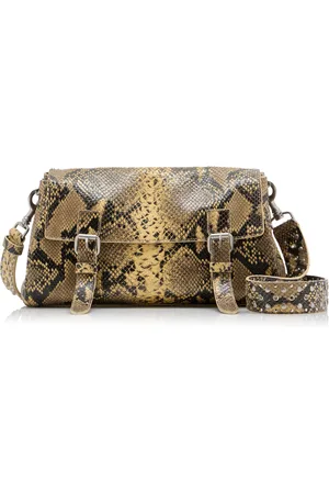 DRIES VAN NOTEN Python-Effect Leather Satchel Bag - - OS - Moda Operandi