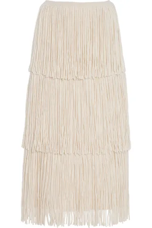 Lisa Yang Isa Fringed Cashmere Maxi Skirt - - 0 - Moda Operandi