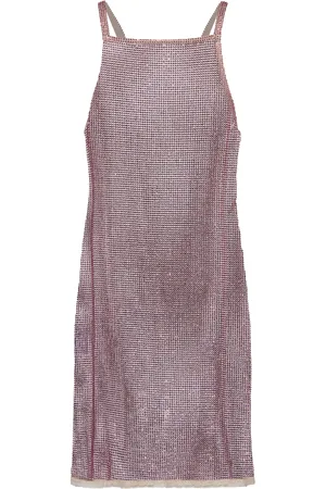 Prada Sequin-Embroidered Mesh Mini Dress - - IT 36 - Moda Operandi