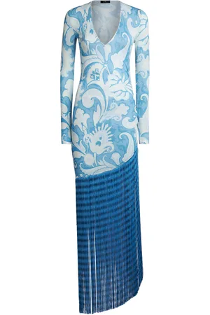 Etro Fringed Metallic Knit Maxi Dress - - IT 36 - Moda Operandi