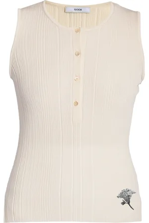 Erdem Merino-Wool Henley Top - - M - Moda Operandi