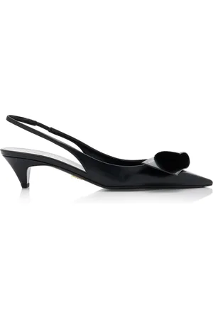 Prada Leather Slingback Pumps - - IT 36 - Moda Operandi