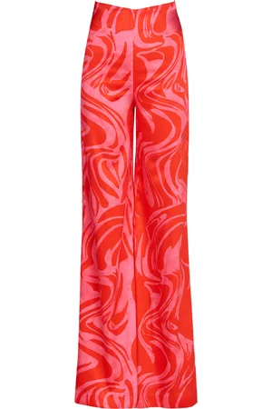 Silvia Tcherassi Andie Printed Silk Wide-Leg Pants - - XXL - Moda Operandi