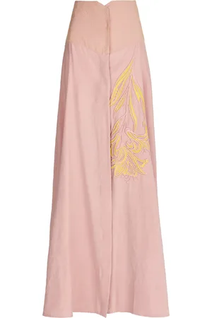 Silvia Tcherassi Modena Embroidered Maxi Skirt - - S - Moda Operandi