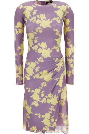 VERSACE Floral Stretch Crepe Knee-Length Dress - - IT 38 - Moda Operandi