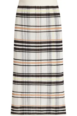 Bottega Veneta Plaid Cotton Skirt - - S - Moda Operandi