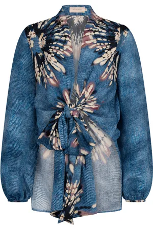 Silvia Tcherassi Honey Tie-Front Blouse - - L - Moda Operandi