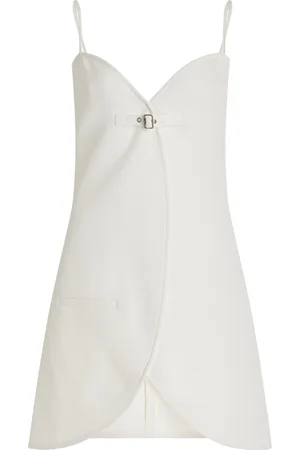 Courrèges Ellipse Buckle-Detailed Twill Mini Dress - - FR 34 - Moda Operandi