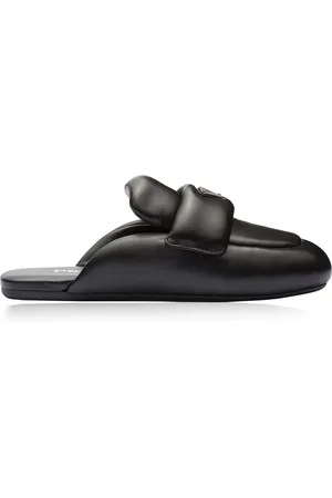 Prada Padded Leather Loafer Mules - - IT 35 - Moda Operandi