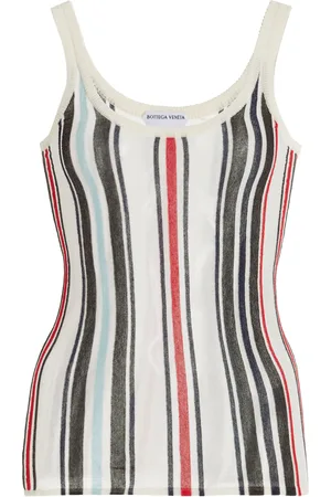 Bottega Veneta Striped Cotton-Knit Tank Top - - L - Moda Operandi
