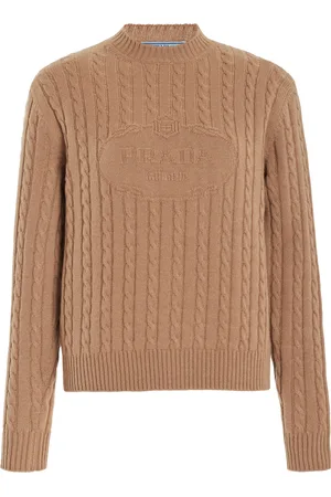 Prada Logo-Knit Cashmere Sweater - - IT 36 - Moda Operandi