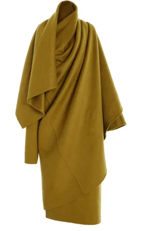 The Row Jan Asymmetric Cashmere Coat - - US 2 - Moda Operandi