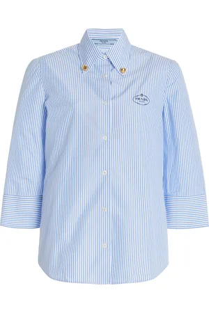 Prada Striped Cotton Poplin Shirt - - IT 40 - Moda Operandi