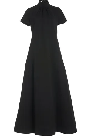 Staud Ilana Tie-Neck Cotton-Blend Maxi Dress - - S - Moda Operandi