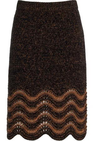 WALES BONNER Chord Knit Wool-Cotton Midi Skirt - - XS - Moda Operandi