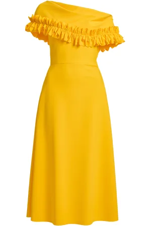 GRETA CONSTANTINE Lofiyah One-Shoulder Ruffled Midi Dress - - US 4 - Moda Operandi