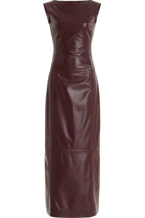 Proenza Schouler Open-Back Leather Midi Dress - - US 6 - Moda Operandi