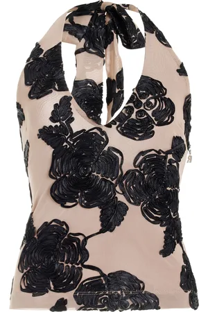 ROTATE Floral Mesh Halter Top - - EU 40 - Moda Operandi