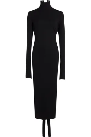 Balenciaga Lace-Up Jersey Midi Dress - - FR 34 - Moda Operandi