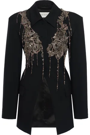 DRIES VAN NOTEN Embroidered Wool-Mohair Twill Jacket - - FR 34 - Moda Operandi