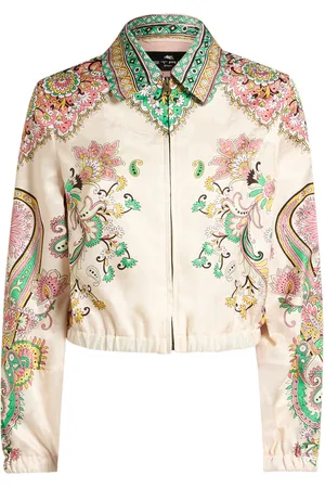 Etro Printed Silk-Blend Bomber Jacket - - IT 44 - Moda Operandi