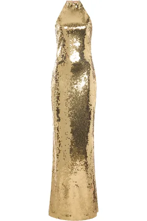 Sergio Hudson Sequined Maxi Halter Dress - - US 6 - Moda Operandi