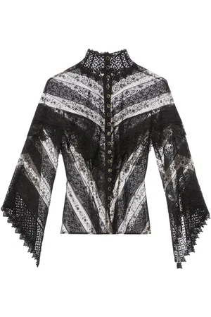 LENA HOSCHEK Cathedral High Neck Lace Top - - XS - Moda Operandi