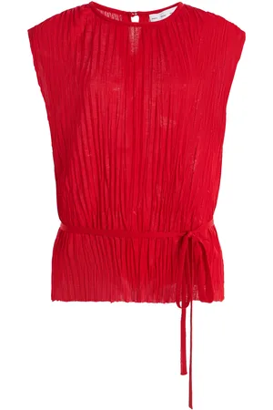 Proenza Schouler Lyra Pleated Jersey Top - - US 4 - Moda Operandi