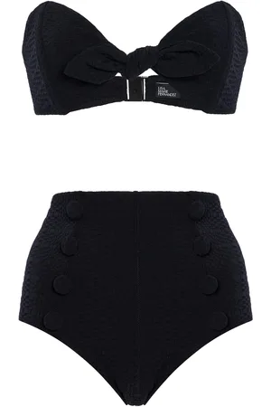 Lisa Marie Fernandez Poppy Seersucker High-Waist Bikini - - XS - Moda Operandi
