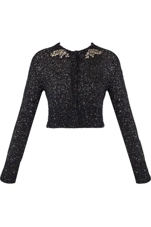 Erdem Embellished Alpaca-Blend Cardigan - - XS - Moda Operandi