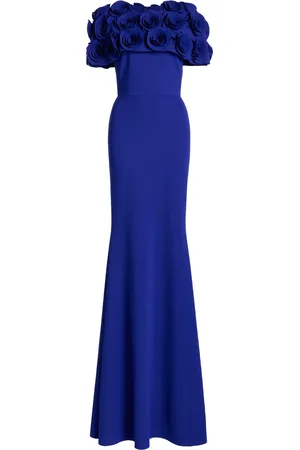GRETA CONSTANTINE Canna Rosette-Detailed Cady Gown - - XS - Moda Operandi