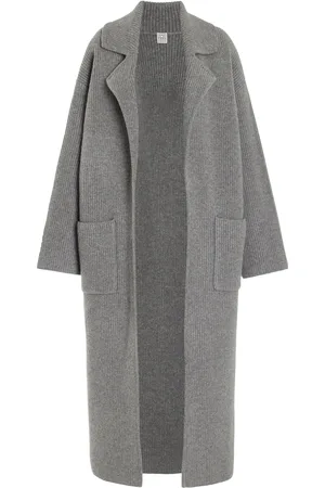Totême Ribbed-Knit Wool-Blend Cardigan Coat - - S - Moda Operandi