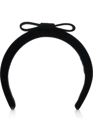 Prada Bow-Detailed Velvet Headband - - OS - Moda Operandi