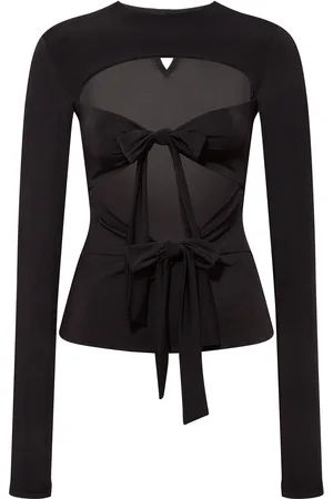 SIEDRES Lenna Tie-Front Cutout Jersey Top - - XS - Moda Operandi