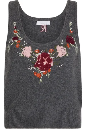 Paco rabanne Embroidered Wool-Cashmere Top - - L - Moda Operandi