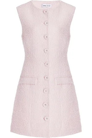 Anna Quan Sofia Cotton-Blend Tweed Mini Dress - - UK 12 - Moda Operandi