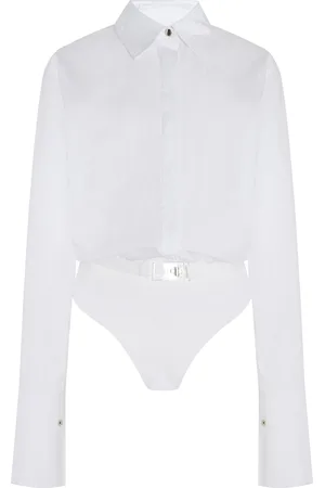 BRANDON MAXWELL The Bradshaw Cotton Bodysuit - - US 0 - Moda Operandi