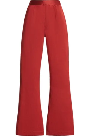 POSSE Tia High-Waisted Linen Flared-Leg Pants - - XS - Moda Operandi