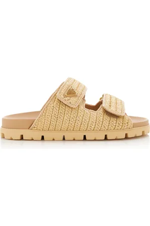 Prada Woven Raffia Sandals - - IT 36 - Moda Operandi