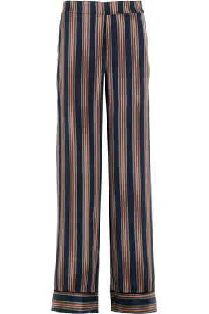 ASCENO The London Striped Silk PJ Bottoms - - XS - Moda Operandi