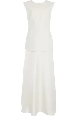 Rohe Silk-Detailed Wool-Blend Open-Back Dress - - FR 38 - Moda Operandi