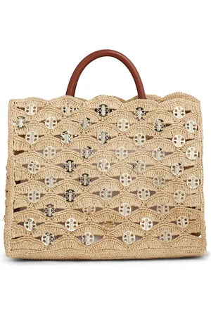 Paco rabanne Embellished Raffia Tote Bag - - OS - Moda Operandi
