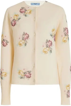 Prada Camellia-Wool Cardigan - - IT 38 - Moda Operandi