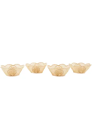 Moda Domus Set-of-4 Small Round Wicker Bowls - - Moda Operandi