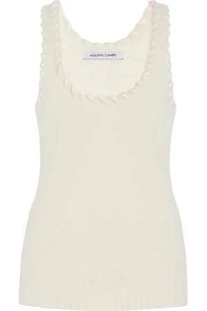 AISLING CAMPS Whip-Stitched Wool-Blend Knit Tank Top - - L - Moda Operandi